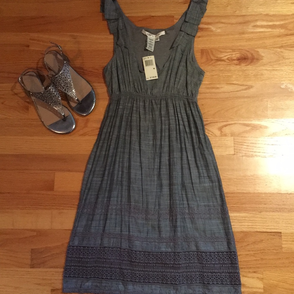 Max Studio Grey Summer Dress Sz M